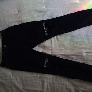 Broken promise size 9 black jeans
